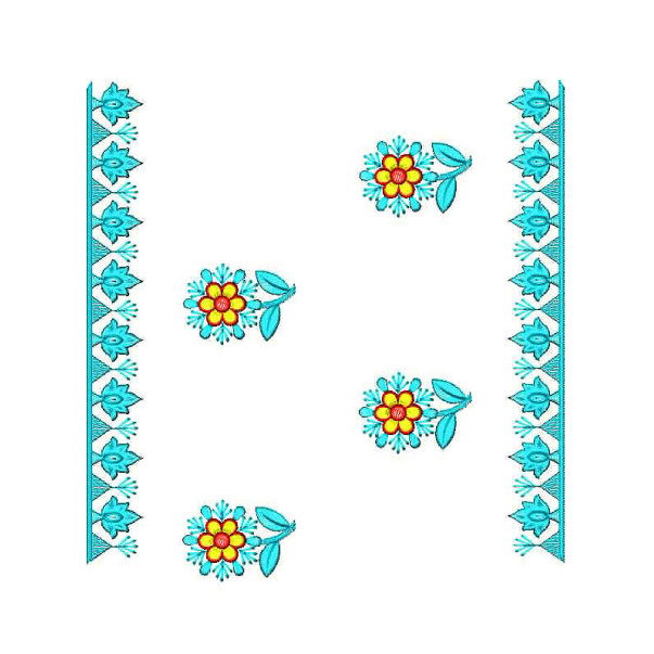 Phulkari Border Embroidery Design 24760