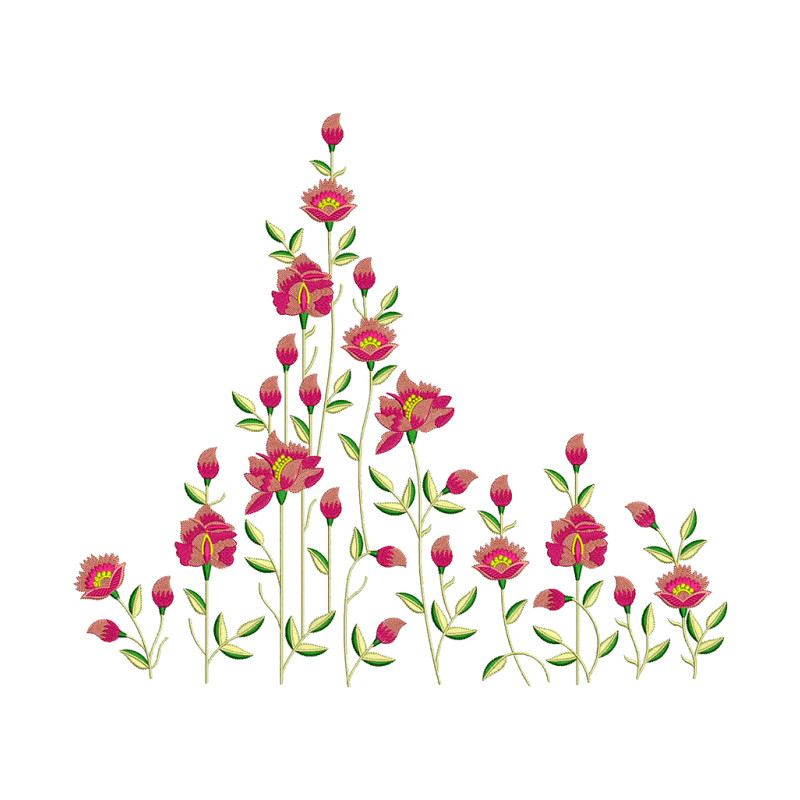 Rose Border Embroidery Design