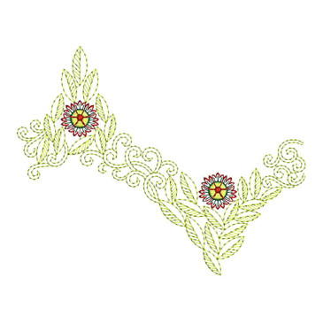 Seamless Vector Floral Border Design