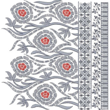 Sequins Border Embroidery Design 25733