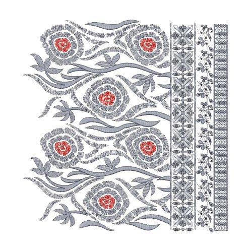 Sequins Border Embroidery Design 25733