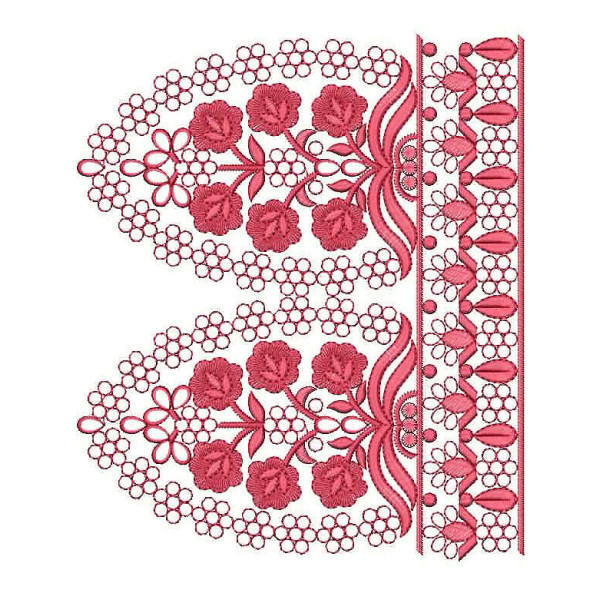 Simple Stone Embroidery Border Design 24787