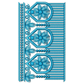 Skirt Border Embroidery Design 25416