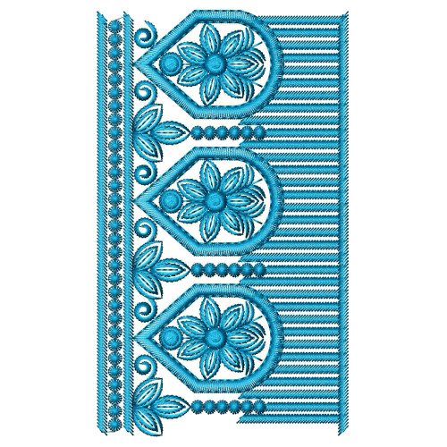 Skirt Border Embroidery Design 25416