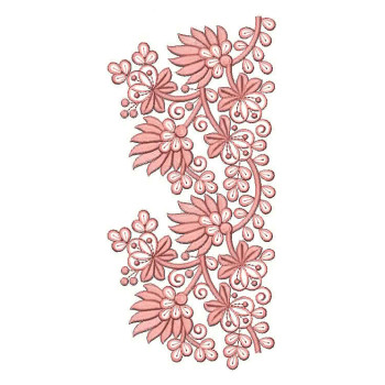 Small Flower BigBorder Embroidery Design 24921