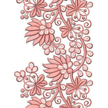 Small Flower BigBorder Embroidery Design 24921