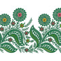 Spring Flowers Embroidery Border