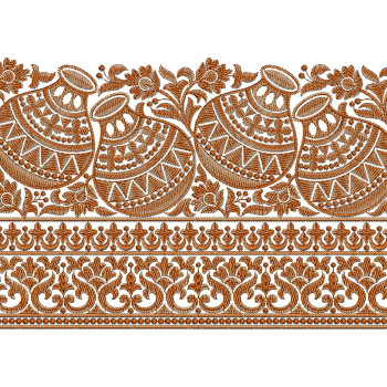 Traditional Gujarati Border Embroidery