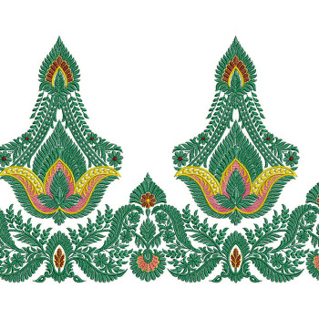 Traditional Mughal Embroidery Border