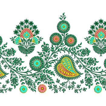 Traditional Russian Floral Embroidery Pattern