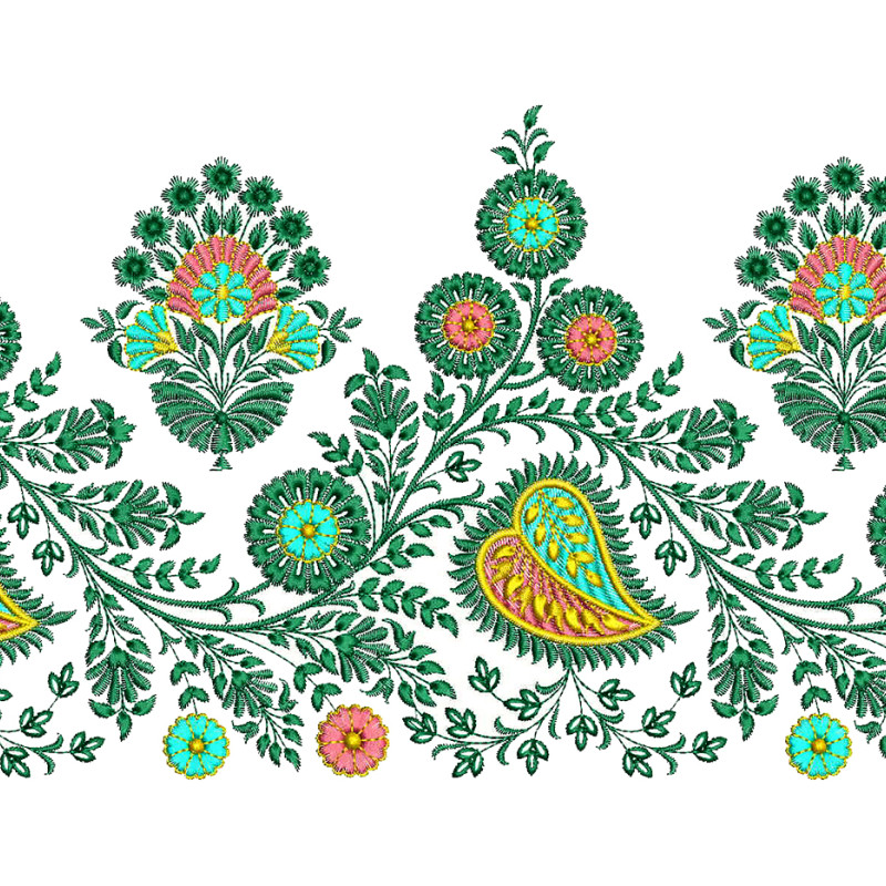 Traditional Russian Floral Embroidery Pattern