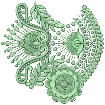 Unique Big Border Embroidery Design 25398