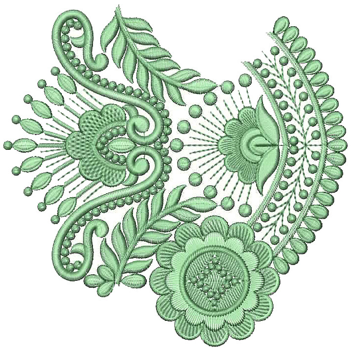 Unique Big Border Embroidery Design 25398