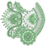 Unique Big Border Embroidery Design 25398