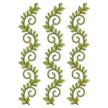 Wave Style Embroidery Design 25340