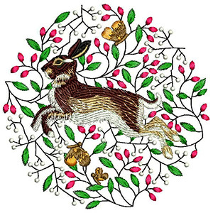 Rabbit Machine Embroidery Designs 21140