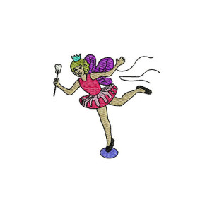 Ballerina Stick Girl Embroidery Design 21284