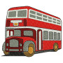 Double Decker Bus Embroidery Design 22243