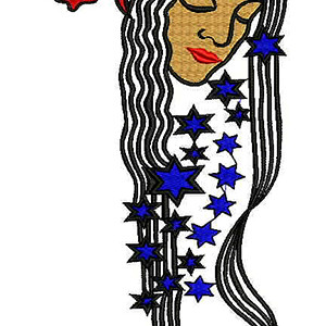 Amarican Indian Women  Embroidery Design 22245