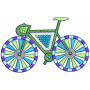 New Bicycle Embroidery Design 22251