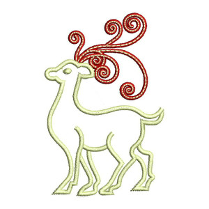 Deer Silhouette Creative Embroidery 30309