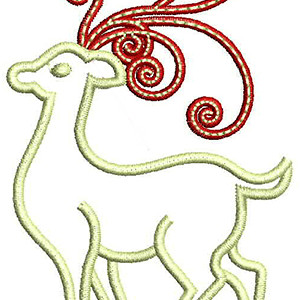 Deer Silhouette Creative Embroidery 30309