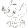 Baby Elephant Embroidery Design