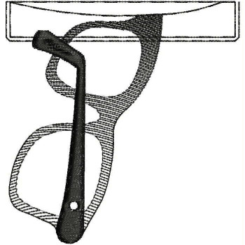 Baby T-shirt Embroidery Glasses Design 24880