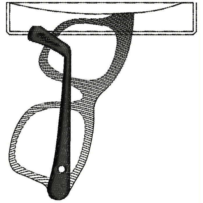 Baby T-shirt Embroidery Glasses Design 24880