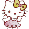 Hello Kitty Embroidery Design 25462