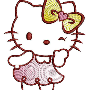 Hello Kitty Embroidery Design 25462
