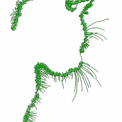 Cat Silhouette Embroidery Design 25642