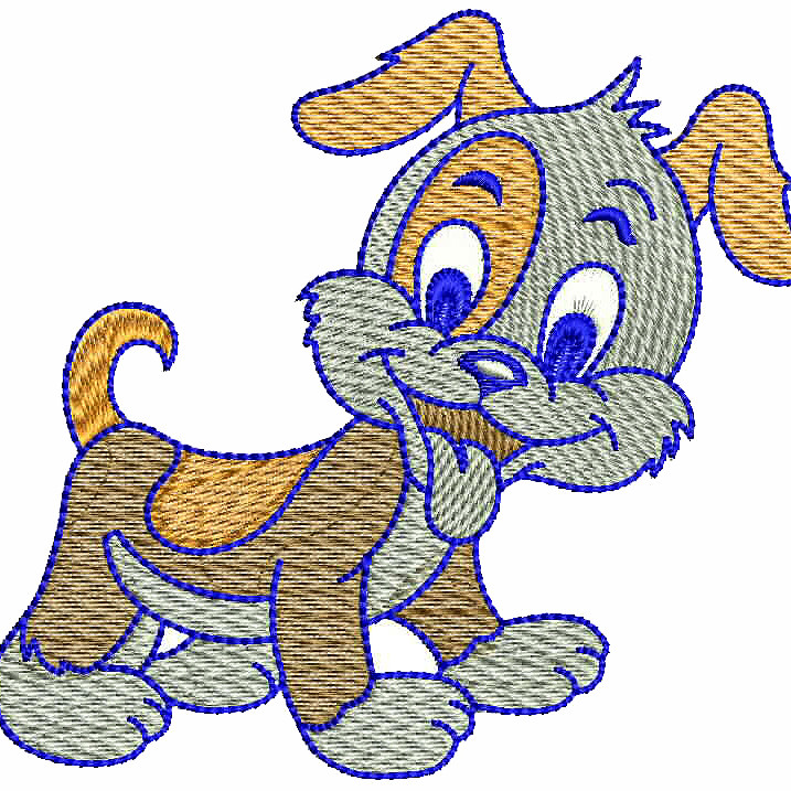 Cute Dog Machine Embroidery Designs 25639