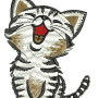 Cute Kitten Embroidery Design 25637
