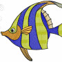 Fish Machine Embroidery Design 25640