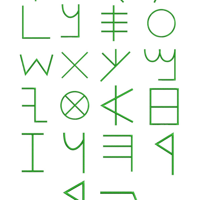 Paleo Hebrew Alphabet Embroidery Designs 24936