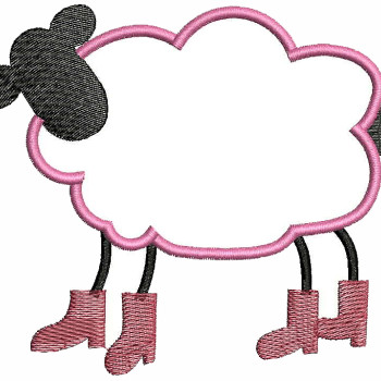 Sheep Outline Machine Embroidery Designs 25626