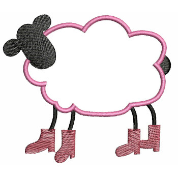 Sheep Outline Machine Embroidery Designs 25626