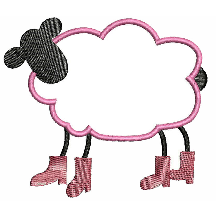 Sheep Outline Machine Embroidery Designs 25626