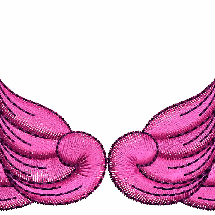 Soft Angel Wings Embroidery Designs 25633