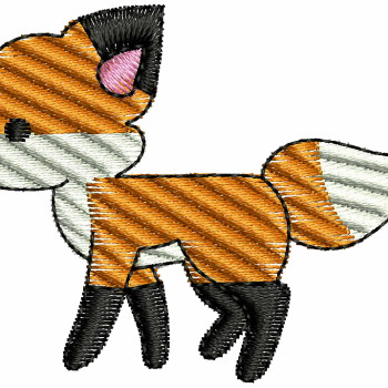 Fox Machine Embroidery Design 25627