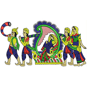 Madhubani Doli Kahar Embroidery Design