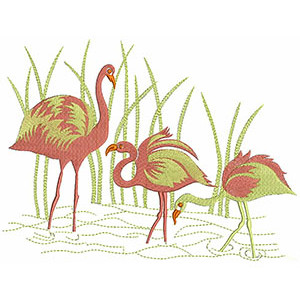 Ostrich Pillow Embroidery Designs 21974