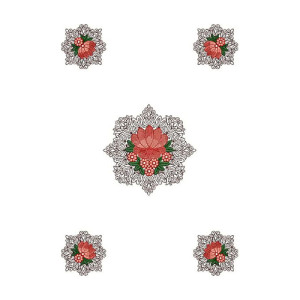 Fragrant Floral Pillow Embroidery Design 22035