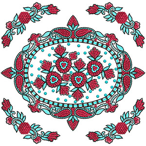 Cushion Cover Embroidery Design 30429