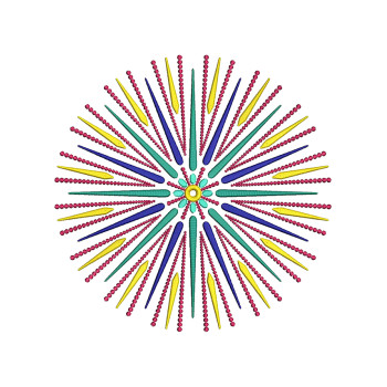 Circle Embroidery Design For Cushions