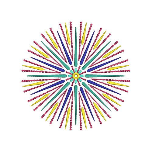 Circle Embroidery Design For Cushions