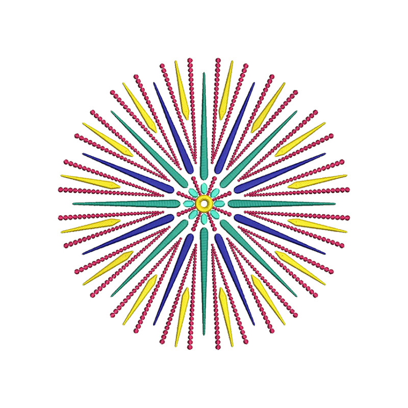 Circle Embroidery Design For Cushions