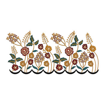 Cushion Cover Jacobean Floral Embroidery