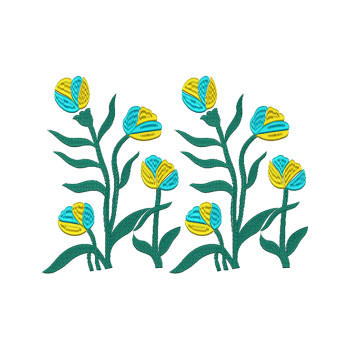 Flower Embroidery Pattern For Bedsheet